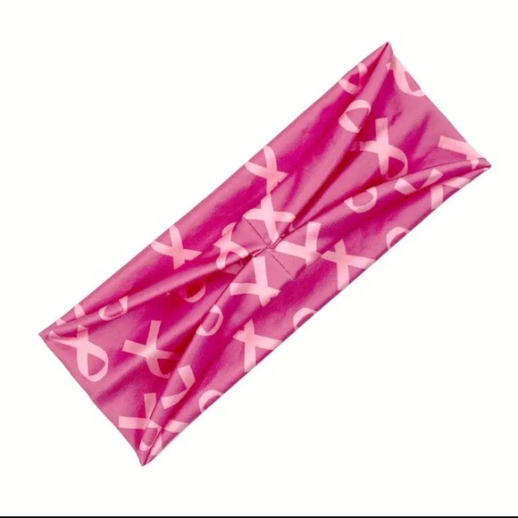 Women’s Breast Cancer Awareness Headband Soft Stretchy Sporty - Picture 1 of 2